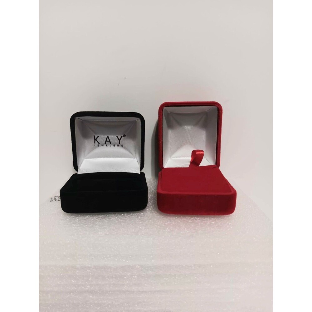 Presentation Velvet Jewelry Boxes Lot of 2 Black / Red